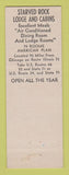 Matchbook Cover - Starved Rock Lodge Utica IL
