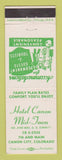 Matchbook Cover - Hotel Canon Mid Town Canon City Colorado
