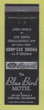 Matchbook Cover - Blue Bird Motel Sterling Colorado