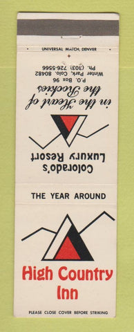 Matchbook Cover - High Country Inn Winter Park Colorado