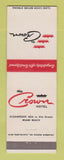 Matchbook Cover - The Crown Hotel Miami Beach FL