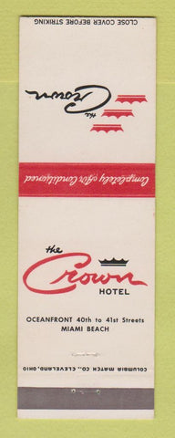 Matchbook Cover - The Crown Hotel Miami Beach FL