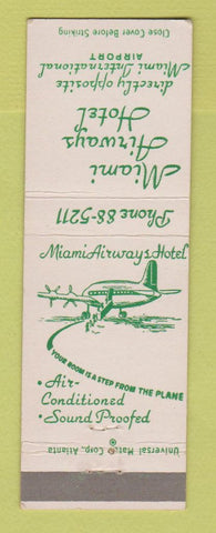 Matchbook Cover - Miami Airways Hotel FL