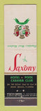 Matchbook Cover - Saxony Hotel Miami Beach FL feature