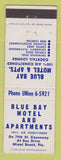Matchbook Cover - Blue Bay Apartments Motel Miami Beach FL