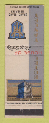 Matchbook Cover - Hotel Yancey Grand Island NE