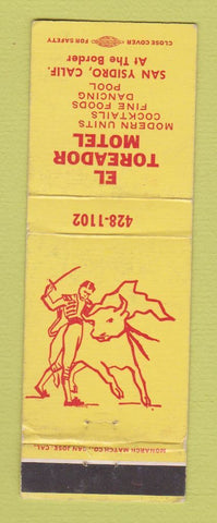 Matchbook Cover - El Toreador Motel San Ysidro CA WEAR