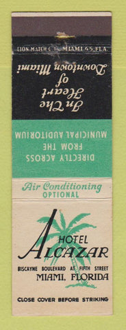 Matchbook Cover - Hotel Alcazar Miami FL