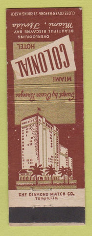 Matchbook Cover - Colonial Hotel Miami FL