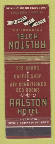 Matchbook Cover - Ralston Hotel Columbus GA