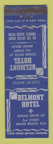 Matchbook Cover - Belmont Hotel Miami Beach FL