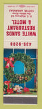 Matchbook Cover - White Sands Restaurant Motel Cotter AR