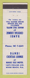 Matchbook Cover - Bambi Cocktail Lounge Miami Beach FL