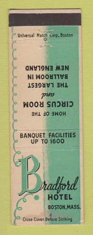 Matchbook Cover - Bradford Hotel Boston MA WEAR