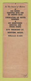 Matchbook Cover - Bradford Hotel Boston MA WEAR