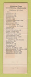 Matchbook Cover - Mary's Cafe Montrose Colorado