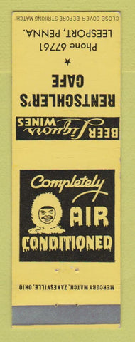 Matchbook Cover - Rentschler's Cafe Leesport PA Eskimo