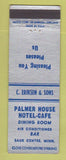 Matchbook Cover - Palmer House Hotel Cafe Sauk Centre MN