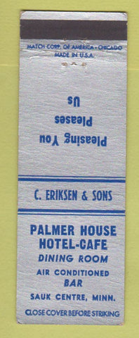 Matchbook Cover - Palmer House Hotel Cafe Sauk Centre MN