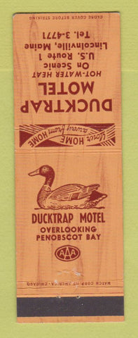 Matchbook Cover - Ducktrp Motel Lincolnville ME