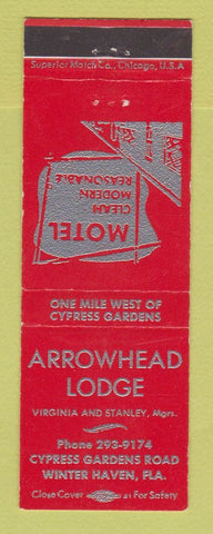 Matchbook Cover - Arrowhead Lodge Winter Haven FL