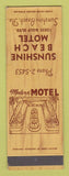Matchbook Cover - Sunshin eBeach Motel Sunshine Beach FL WEAR