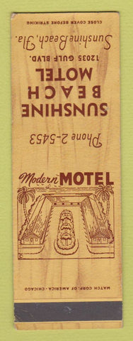 Matchbook Cover - Sunshin eBeach Motel Sunshine Beach FL WEAR