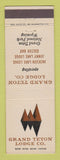 Matchbook Cover - Grand Teton Lodge WY National Park