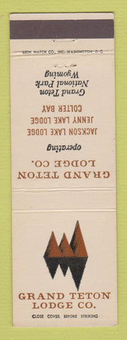 Matchbook Cover - Grand Teton Lodge WY National Park