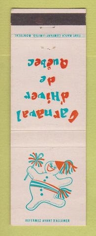Matchbook Cover - Carnaval D'HIver de Quebec QC 1969