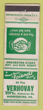 Matchbook Cover - Verhovay Restaurant? Harrisburg PA