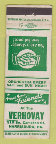 Matchbook Cover - Verhovay Restaurant? Harrisburg PA