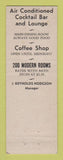 Matchbook Cover - Mansfield Leland Hotel Mansfield OH