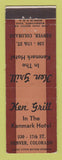 Matchbook Cover - Ken Grill Kenmark Hotel Denver Colorado