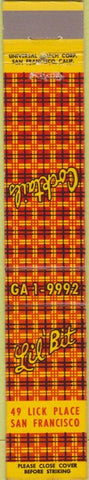 Matchbook Cover - Lil Bit San Francisco CA 10 Strike