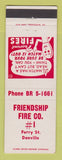 Matchbook Cover - Friendship Fire Company Danville PA
