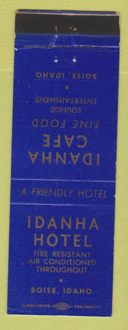 Matchbook Cover - Idanha Cafe Boise ID Hotel WEAR
