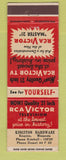 Matchbook Cover - RCA Victor TV Kingston Hardware Kingston MN