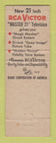 Matchbook Cover - RCA Victor TV Kingston Hardware Kingston MN