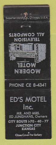 Matchbook Cover - Ed's Motel Junction City KS WEAR