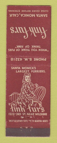 Matchbook Cover - Fink Furs Santa Monica CA girlie