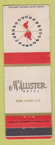 Matchbook Cover - McAllister Hotel Miami FL WEAR