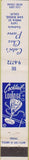 Matchbook Cover - Cultri's Chez Paree San Diego CA 10 Strike