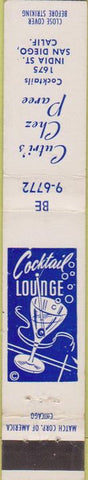 Matchbook Cover - Cultri's Chez Paree San Diego CA 10 Strike