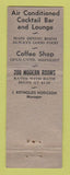 Matchbook Cover - Mansfield Leland Hotel Mansfield OH WORN