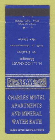 Matchbook Cover - Charles Motel Truth or Consequences NM