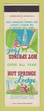 Matchbook Cover - Hot Springs Lodge Glenwood Springs Colorado
