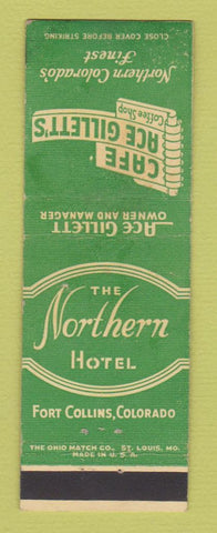 Matchbook Cover - Cafe Ace Gillett's Northern Hotel Fort Collins Colorado