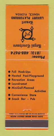Matchbook Cover - Royal Coachman Resort Venice FL