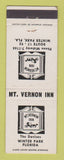 Matchbook Cover - Mount Vernon Inn Winter Park FL
